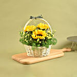 Bright Sunflowers Basket