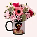 Ravishing Mixed Flowers In Personalised Mug