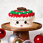 Jolly Christmas Vanilla Raspberry Cake