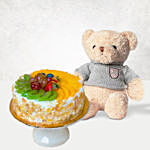Fruit Cake With Teddy Bear