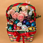 Flower With Bunny and Chocolates Basket for Easter
