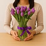 20 Purple Tulip Arrangement