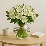 White Peruvian lily Arrangement