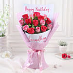 Joyful Personalised Rose Hand Bouquet