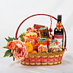 Basket of Oranges and Treats for New year