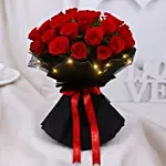 LED Elegance Rose Embrace Hand Bouquet