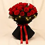 LED Elegance Rose Embrace Hand Bouquet