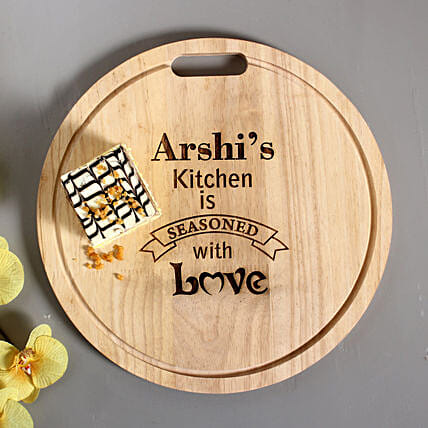 personalised wooden chopping board