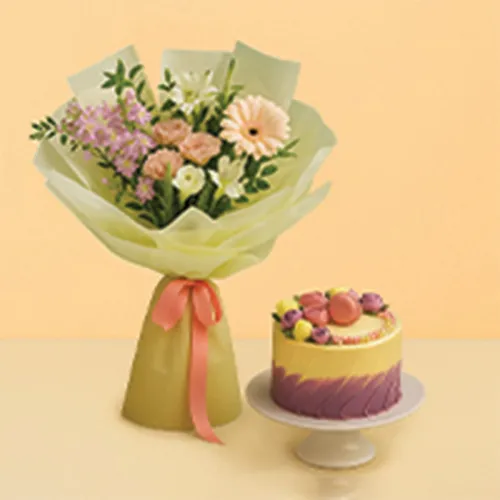 Flowers & Cakes Combo