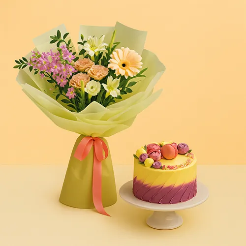 Flowers & Cakes Combo