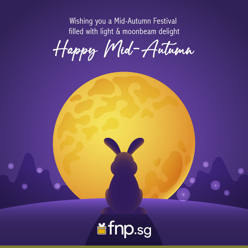Happy Mid autumn festival purple image