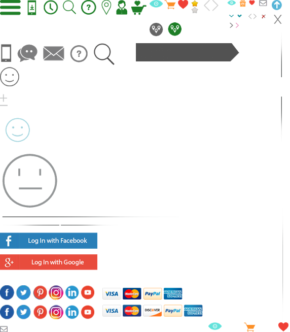 Visa, MasterCard, Discover, Paypal, American Express Logos