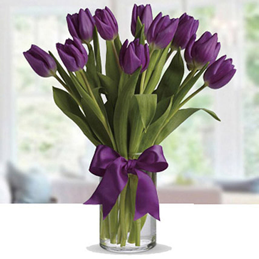 Purple Tulip Arrangement BH