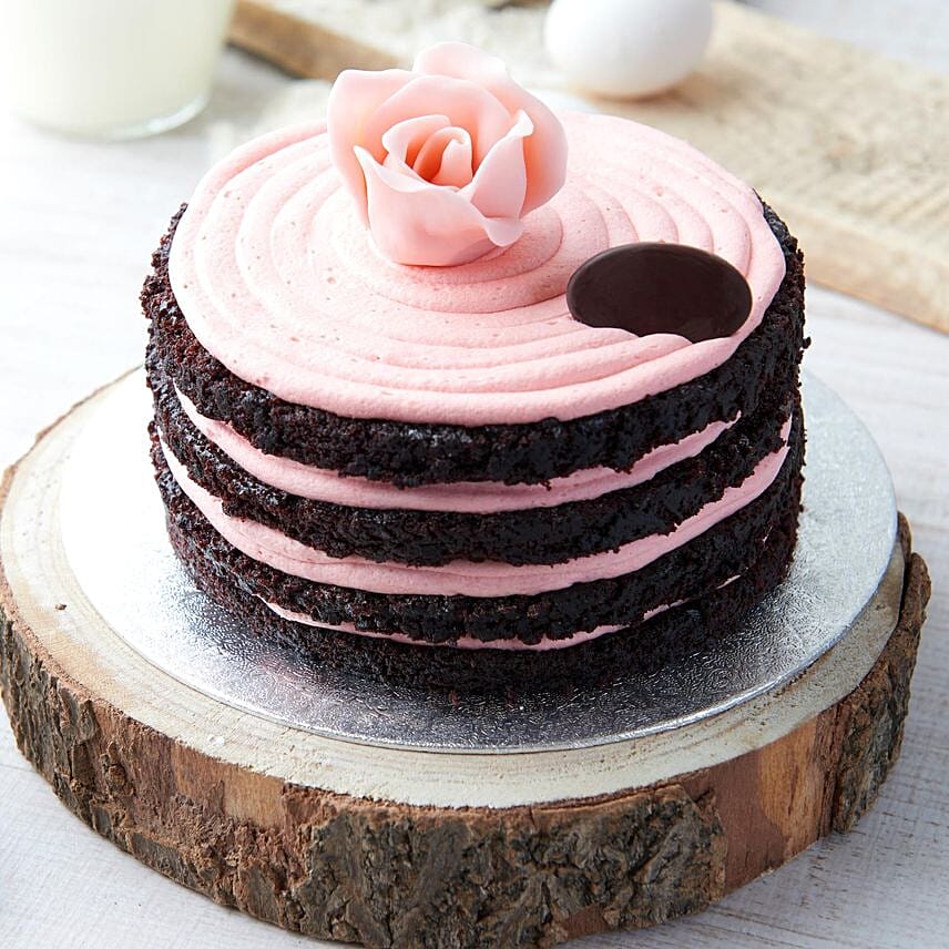 Dark Chocolate Rose Cake 1 Kg