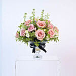 Appealing Light Pink Rose & Spray Rose Arrangement