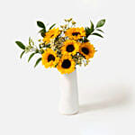 Blooming Sunflowers Vase Arrangement