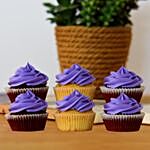 Mouth Watering Red Velvet Cupcakes 6 Pcs