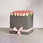 Premium Pink Roses Box Arrangement