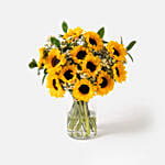 Striking Sunflowers Vase Arrangement