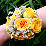 Vivid Yellow Roses Corsage