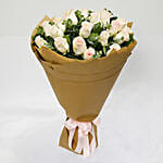 20 Peach Roses Bouquet