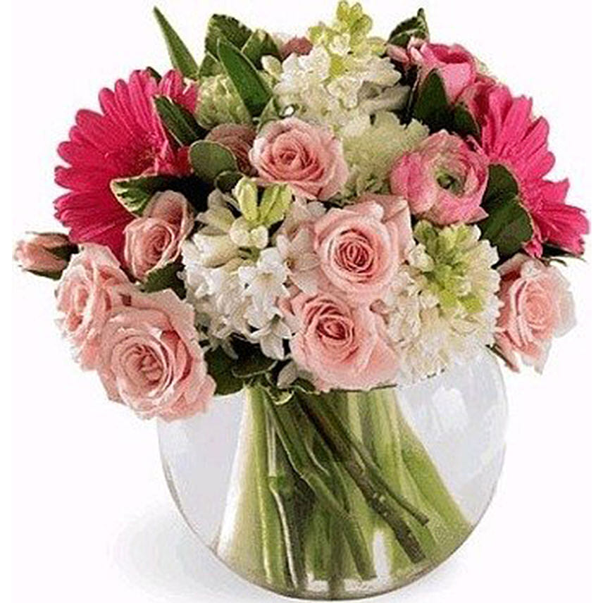 Bouquet of Pastel Colour Flowers