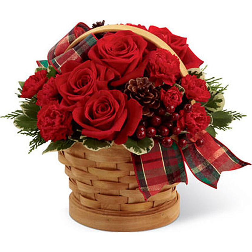 Elegant Basket Arrangement of Roses