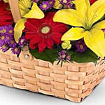 Elegant Basket Arrangement of Mixed Flowers