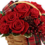 Elegant Basket Arrangement of Roses