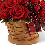 Elegant Basket Arrangement of Roses