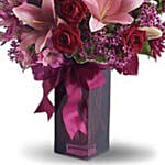 Exotic Bunch of Roses Lilies & Mixed Flowers