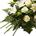 Funeral Bunch of Light Coloured Lilies & Roses