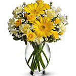 Lovely Glass Vase Arrangement of Flowers