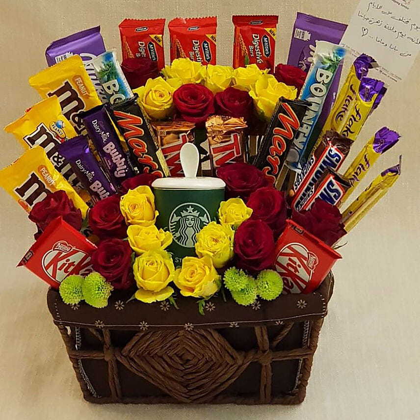 Chocotastic Floral Basket