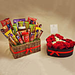 Hearty Red Roses & Choco Treats