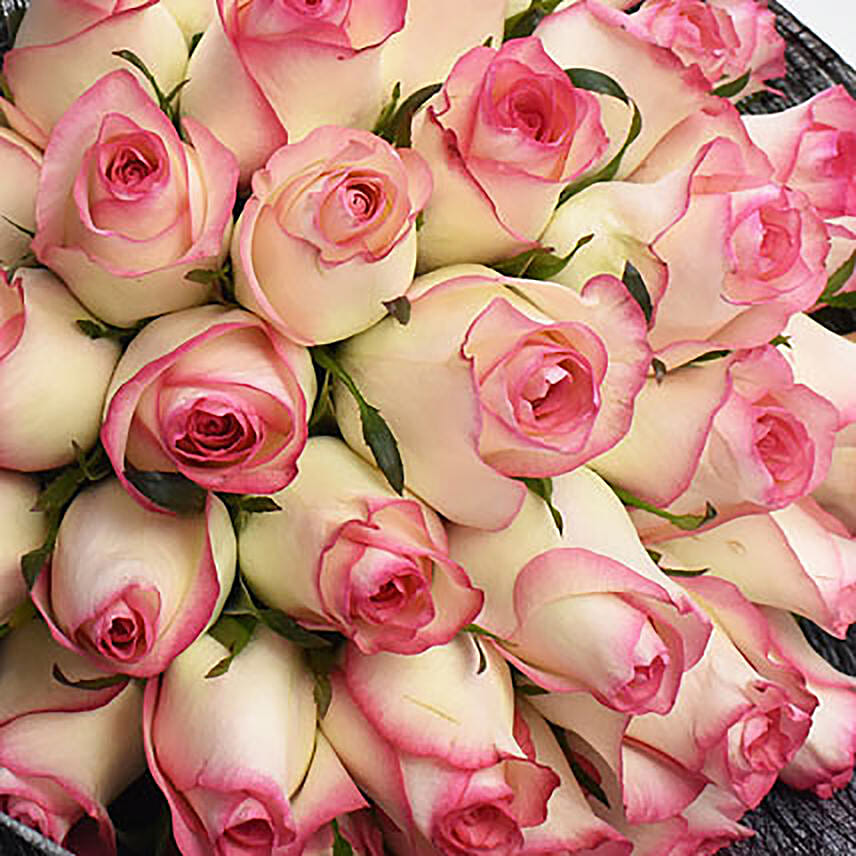 Pink And Pay Roses 35 Dual Shade Pink Roses Bouquet Delivery in Singapore - FNP SG