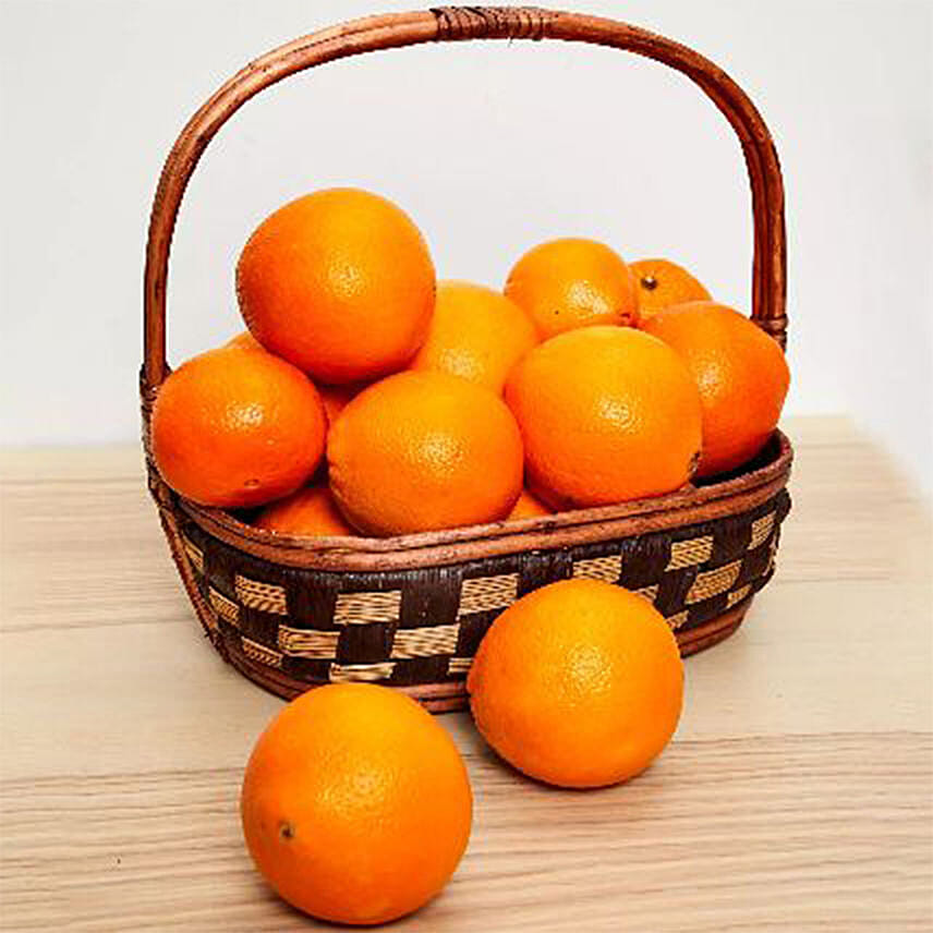 Healthy Basket Of Oranges