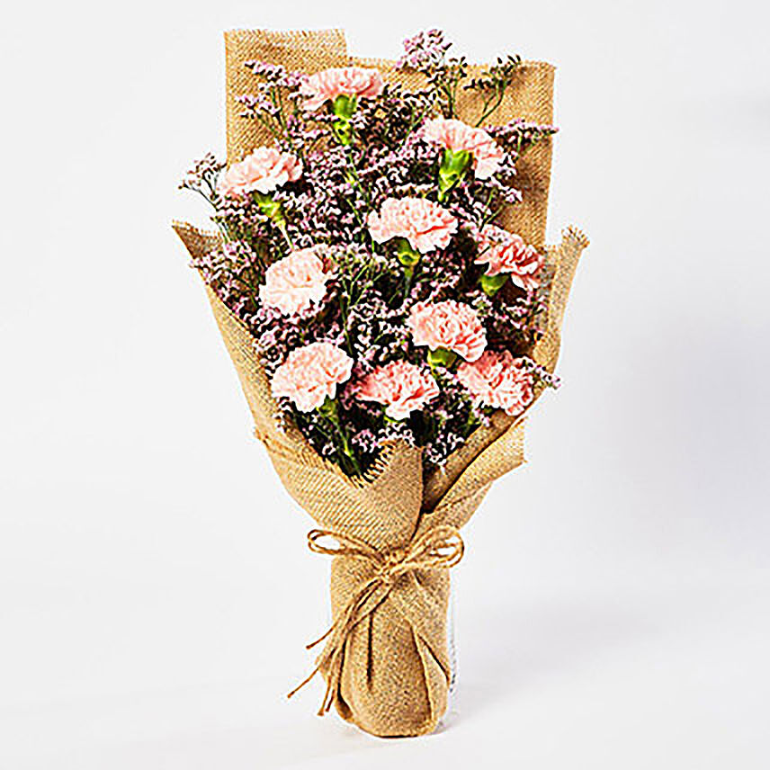 Lovely Pink Carnations Bouquet