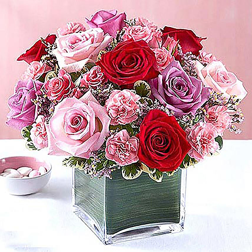 Lovely Roses In A Vase