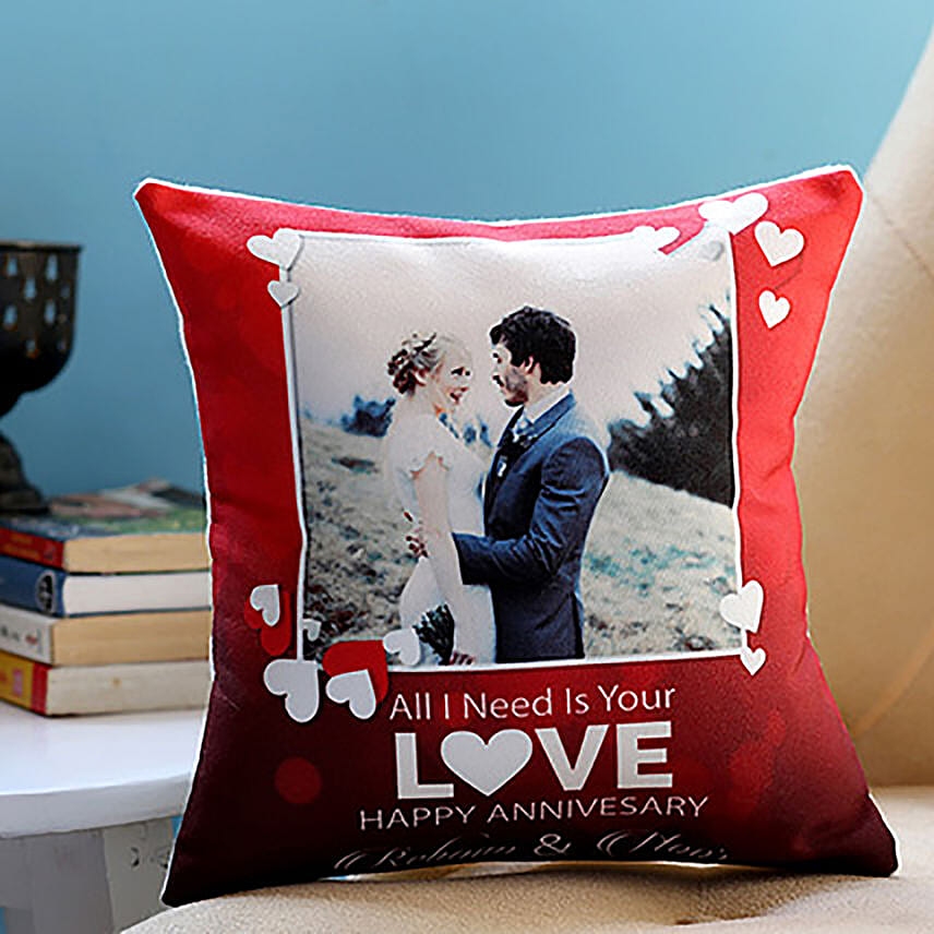 Personalised Anniversary Love Cushion