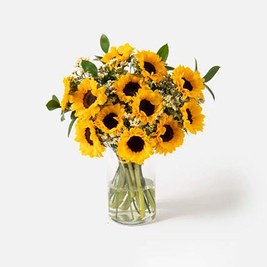 Striking Sunflowers Vase Arrangement