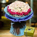 Royal Roses Bouquet And Patchi Chocolate Combo