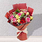 Hamper of Beautiful Mix Roses And Baklawa 1 Kg