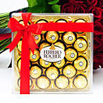150 Red Roses Posy N Ferrero Rocher