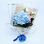 Appealing Roses N Hydrangea Bouquet