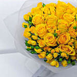 Beautiful Yellow Rose & Spray Rose Bouquet