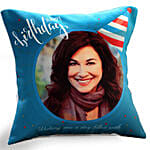 Birthday Cushion With Triple Choco Cake