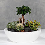 Bonsai Garden White Vase