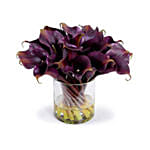 Exclusive Calla Lilies Glass Vase Arrangement