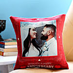 Personalised Anniversary Red Heart Cushion
